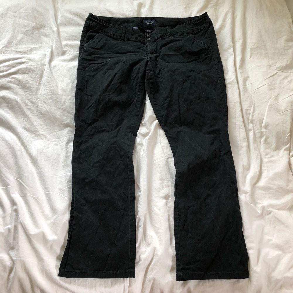 American Eagle Black Straight Leg Pant